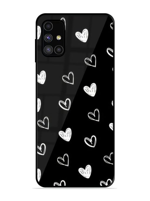 Scattered Hearts Glossy Soft Edge Case for Samsung Galaxy M51 Chachhi