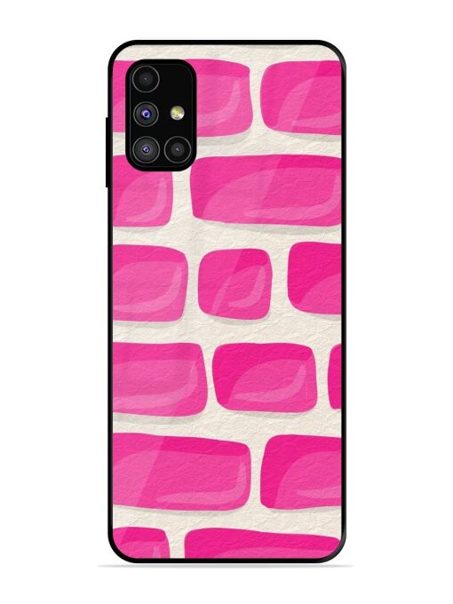 Pink Brick Wall Glossy Soft Edge Case for Samsung Galaxy M51 Chachhi