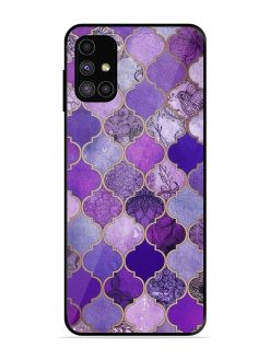 Purple Mosaic Magic Glossy Soft Edge Case for Samsung Galaxy M51