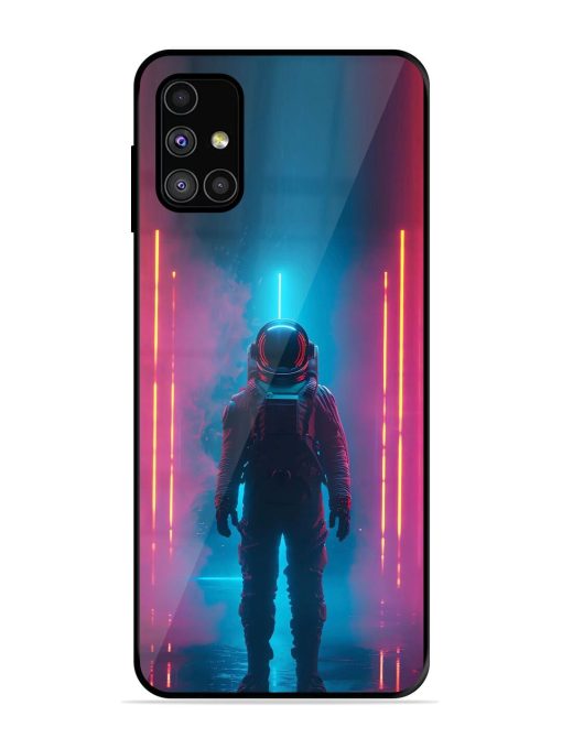 Neon Astronaut Glossy Soft Edge Case for Samsung Galaxy M51