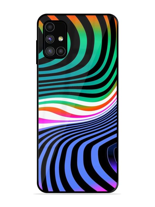 Psychedelic Waves Glossy Soft Edge Case for Samsung Galaxy M51 Chachhi