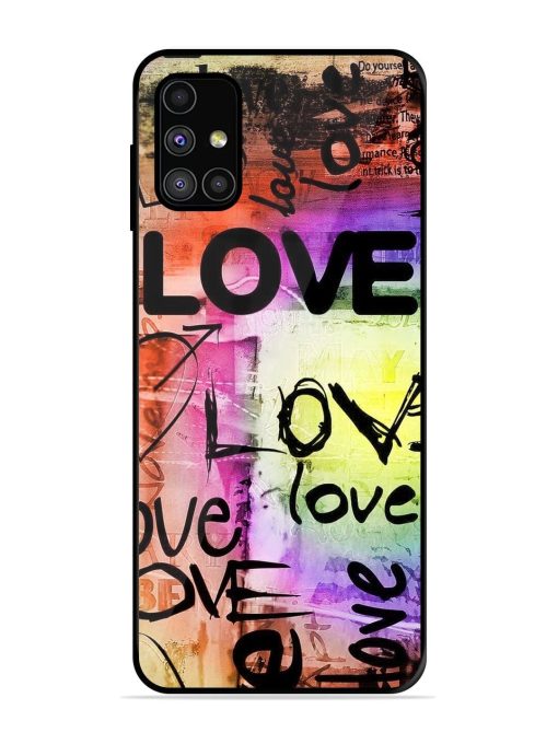 Love Graffiti Glossy Soft Edge Case for Samsung Galaxy M51 Chachhi