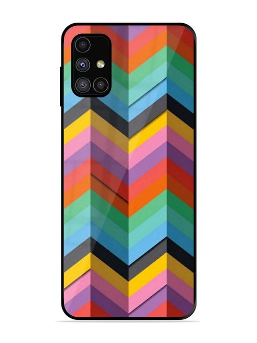 Colorful Zigzag Glossy Soft Edge Case for Samsung Galaxy M51 Chachhi