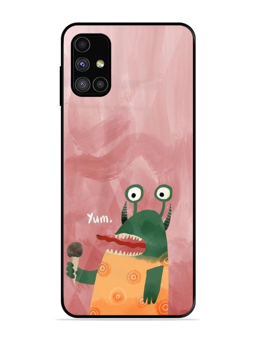 Hungry Monster Glossy Soft Edge Case for Samsung Galaxy M51 Chachhi