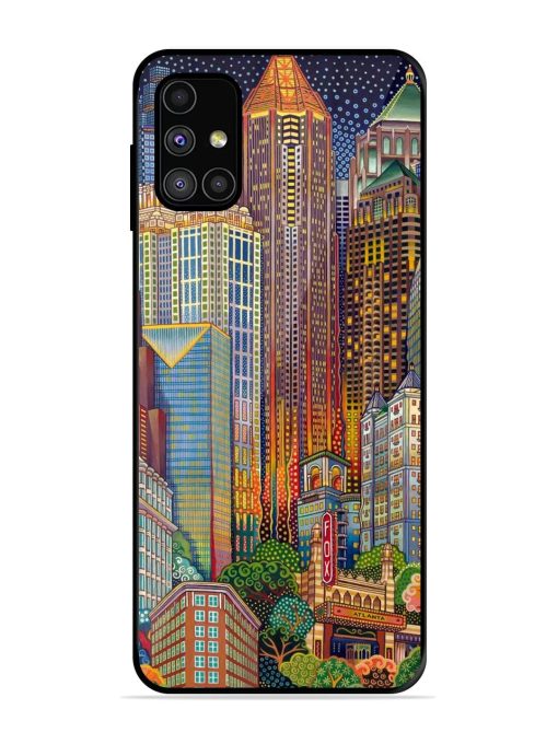 Neon Nightscape Glossy Soft Edge Case for Samsung Galaxy M51 Chachhi