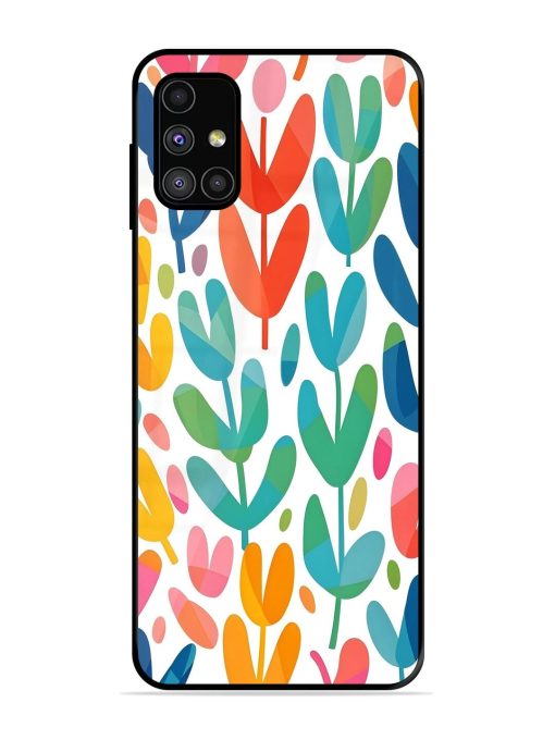 Rainbow Of Blooms Glossy Soft Edge Case for Samsung Galaxy M51 Chachhi