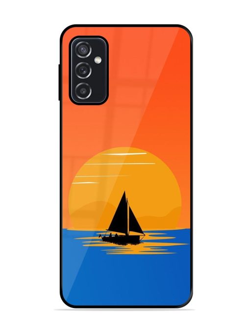 Sunset Sail Glossy Soft Edge Case for Samsung Galaxy M52 (5G) Chachhi