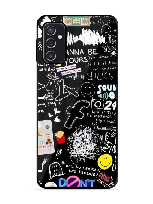 Doodle Diary Glossy Soft Edge Case for Samsung Galaxy M52 (5G) Chachhi