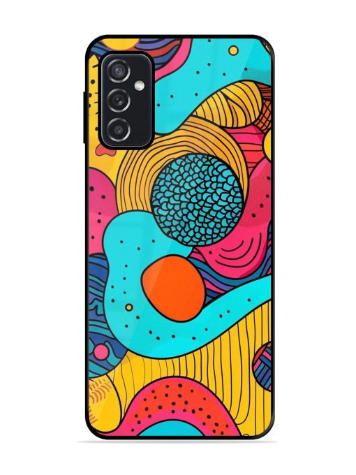 Psychedelic Patterns Glossy Soft Edge Case for Samsung Galaxy M52 (5G) Chachhi