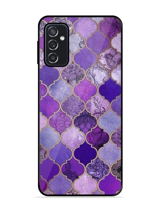 Purple Mosaic Magic Glossy Soft Edge Case for Samsung Galaxy M52 (5G) Chachhi