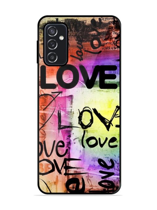 Love Graffiti Glossy Soft Edge Case for Samsung Galaxy M52 (5G) Chachhi