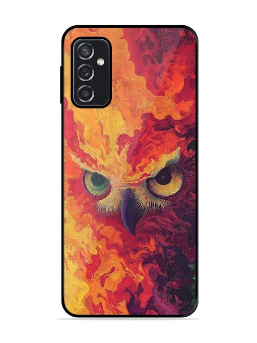 Fiery Owl Glossy Soft Edge Case for Samsung Galaxy M52 (5G) Chachhi