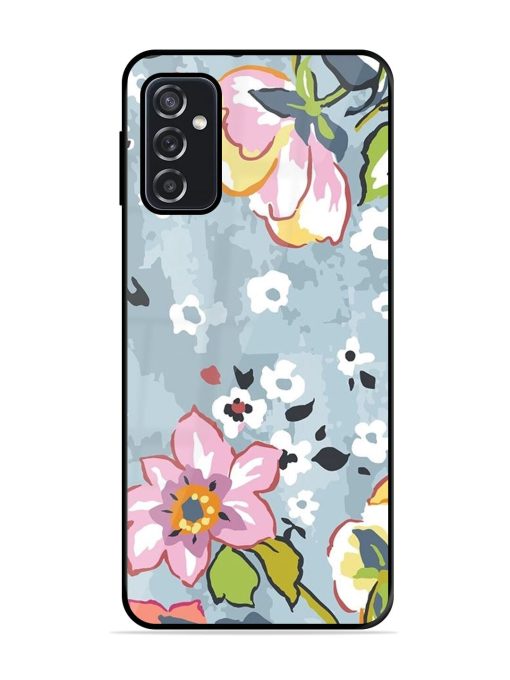 Floral Fantasy Glossy Soft Edge Case for Samsung Galaxy M52 (5G) Chachhi