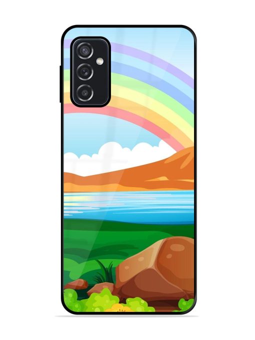 Rainbow Over The Lake Glossy Soft Edge Case for Samsung Galaxy M52 (5G) Chachhi