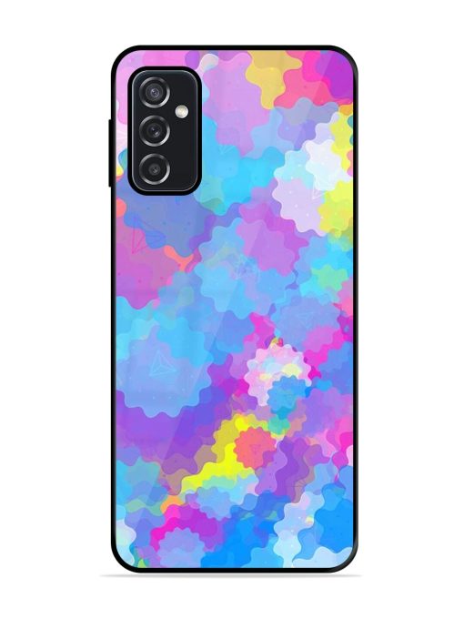 Psychedelic Cloud Burst Glossy Soft Edge Case for Samsung Galaxy M52 (5G) Chachhi