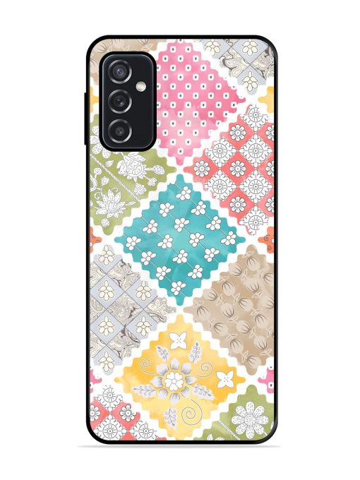 Patchwork Dreamscape Glossy Soft Edge Case for Samsung Galaxy M52 (5G) Chachhi