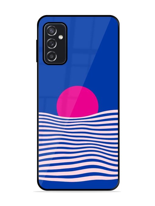 Pink Sunset Over Blue Waves Glossy Soft Edge Case for Samsung Galaxy M52 (5G) Chachhi