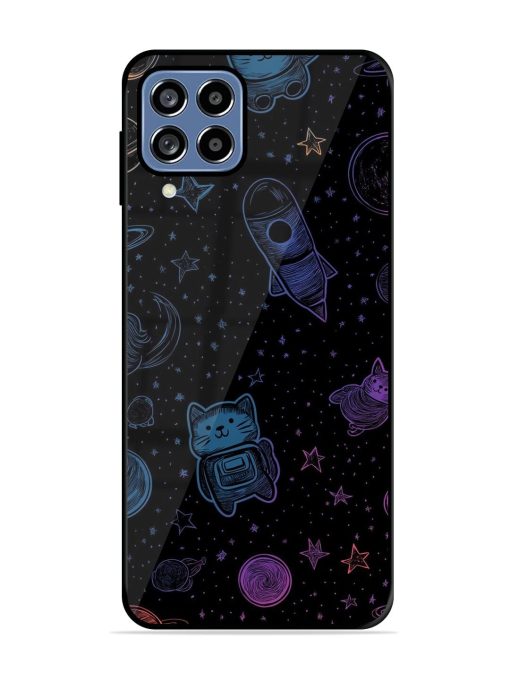 Cosmic Cat Chaos Glossy Soft Edge Case for Samsung Galaxy M53 (5G) Chachhi