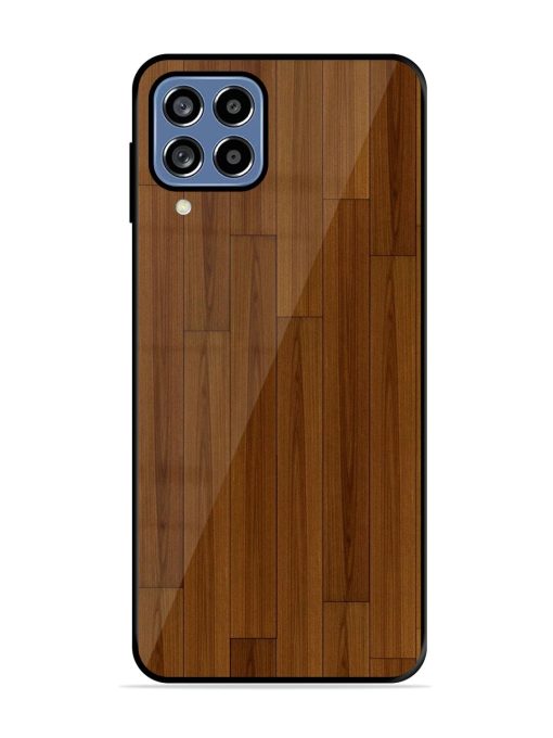 Warm Woodgrain Glossy Soft Edge Case for Samsung Galaxy M53 (5G) Chachhi