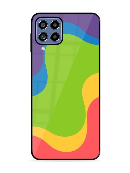 Wavy Rainbow Wonderland Glossy Soft Edge Case for Samsung Galaxy M53 (5G)