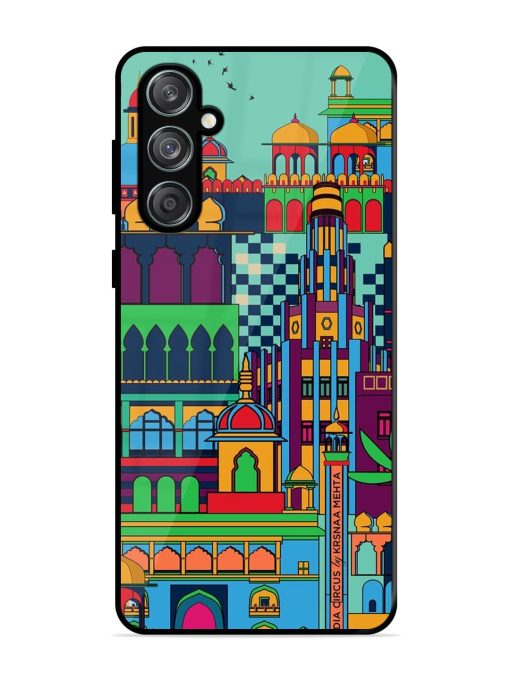 Indian Tapestry Glossy Soft Edge Case for Samsung Galaxy M55 (5G) Chachhi