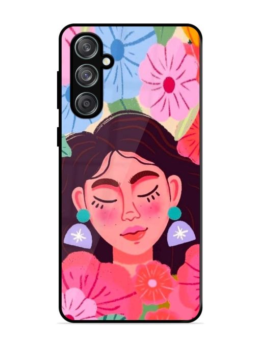 Blooming Serenity Glossy Soft Edge Case for Samsung Galaxy M55 (5G) Chachhi