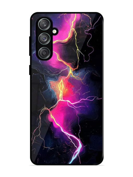 Electric Dreams Glossy Soft Edge Case for Samsung Galaxy M55 (5G) Chachhi