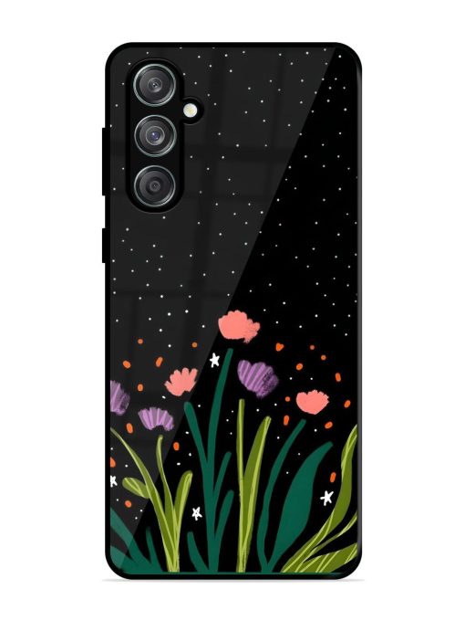 Midnight Bloom Glossy Soft Edge Case for Samsung Galaxy M55 (5G) Chachhi