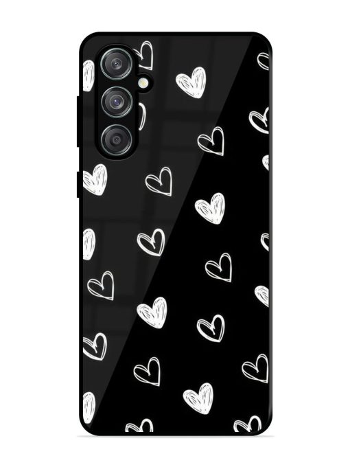 Scattered Hearts Glossy Soft Edge Case for Samsung Galaxy M55 (5G) Chachhi