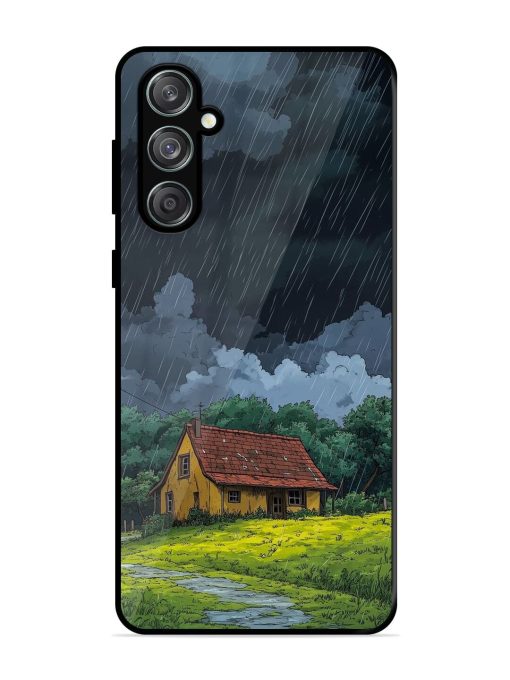 Rainy Day Retreat Glossy Soft Edge Case for Samsung Galaxy M55 (5G) Chachhi