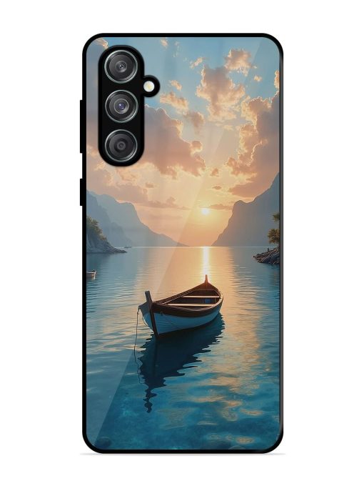 Serene Sunset Glossy Soft Edge Case for Samsung Galaxy M55 (5G) Chachhi