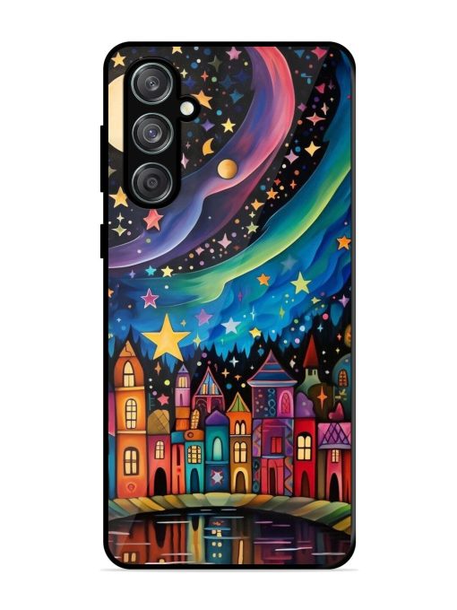 Starlit Village Glossy Soft Edge Case for Samsung Galaxy M55 (5G) Chachhi