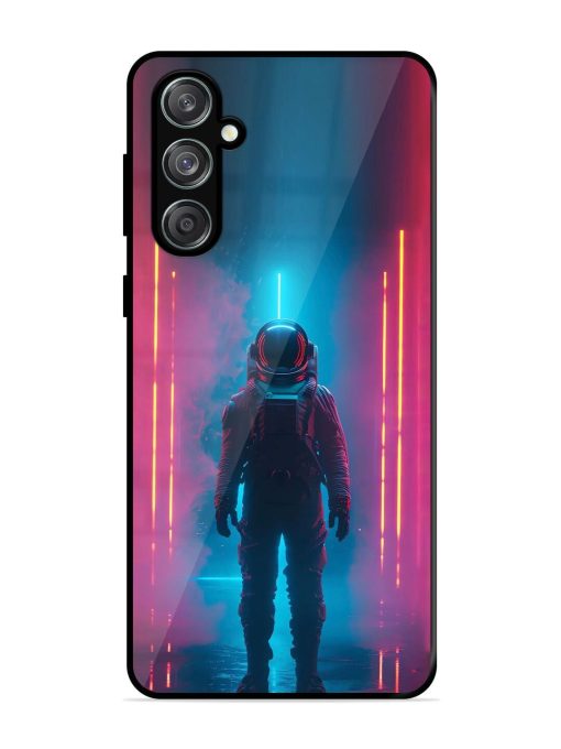 Neon Astronaut Glossy Soft Edge Case for Samsung Galaxy M55 (5G) Chachhi