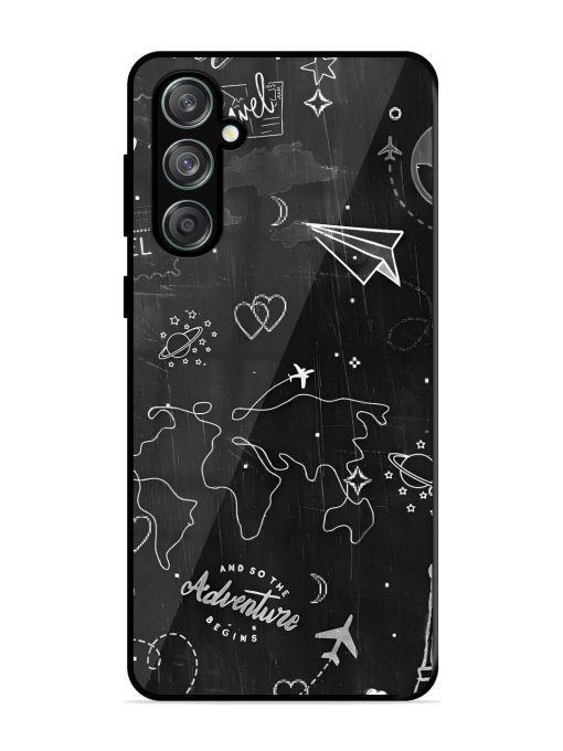 Wanderlust Sketchbook Glossy Soft Edge Case for Samsung Galaxy M55 (5G) Chachhi