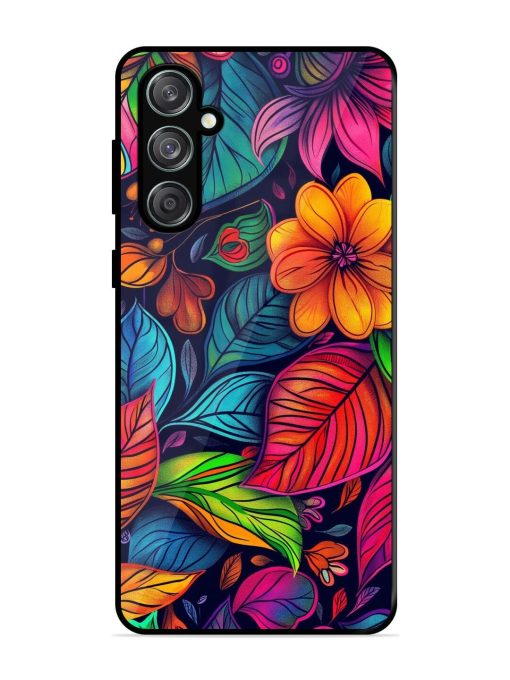 Rainbow Of Blooms Glossy Soft Edge Case for Samsung Galaxy M55 (5G) Chachhi