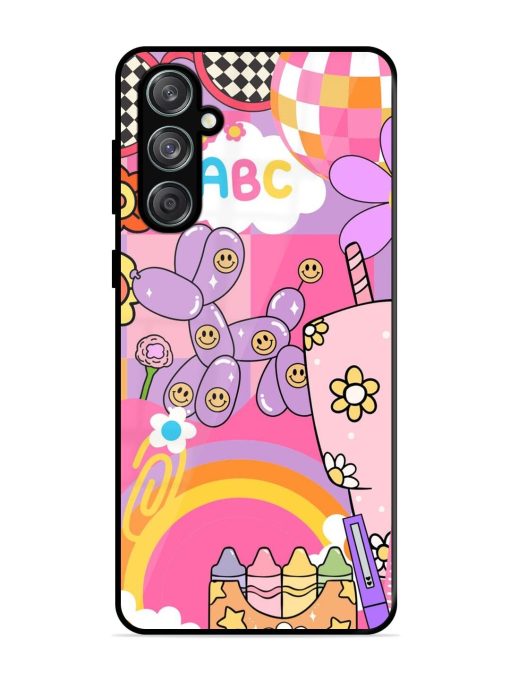 Whimsical Y2K Chaos Glossy Soft Edge Case for Samsung Galaxy M55 (5G) Chachhi