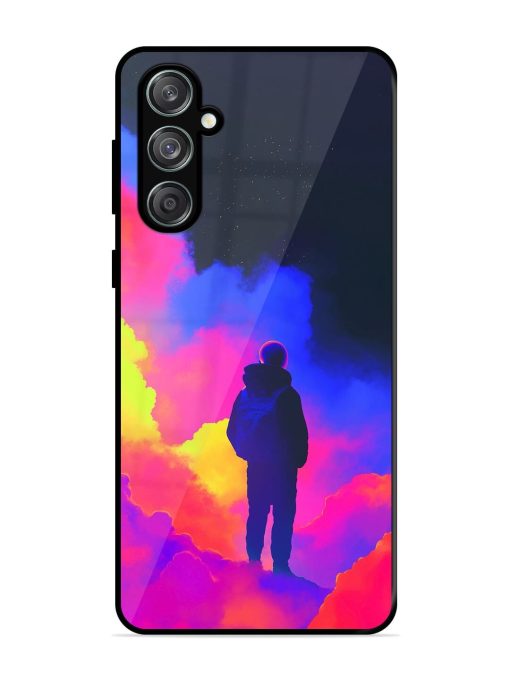 Cosmic Wanderer Glossy Soft Edge Case for Samsung Galaxy M55 (5G) Chachhi