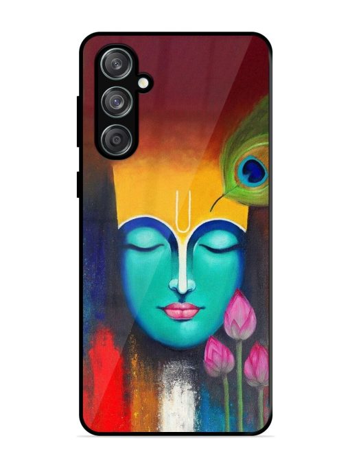 Divine Tranquility: The Face Of Krishna Glossy Soft Edge Case for Samsung Galaxy M55 (5G) Chachhi