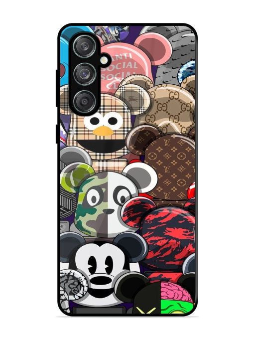 Streetwear Bearbrick Extravaganza Glossy Soft Edge Case for Samsung Galaxy M55 (5G) Chachhi