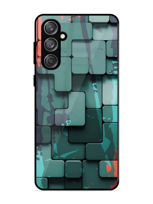 Abstract Geometric Mosaic Glossy Soft Edge Case for Samsung Galaxy M55 (5G) Chachhi