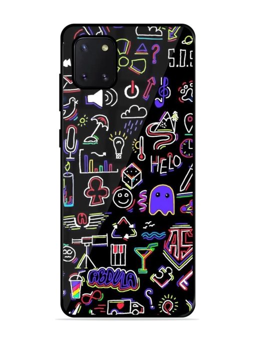 Neon Doodle Glossy Soft Edge Case for Samsung Galaxy Note 10 Lite Chachhi