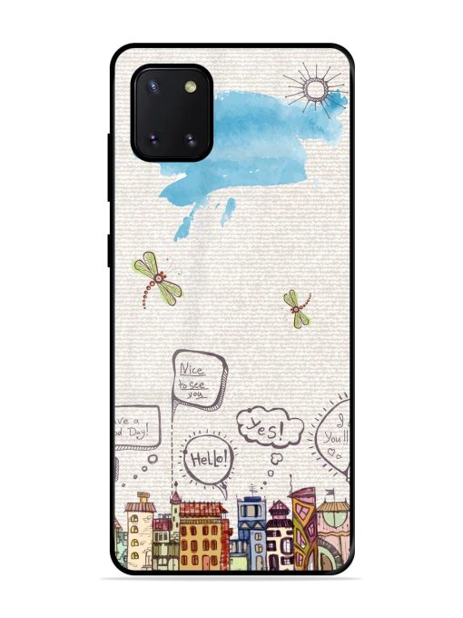 Doodle City Glossy Soft Edge Case for Samsung Galaxy Note 10 Lite Chachhi