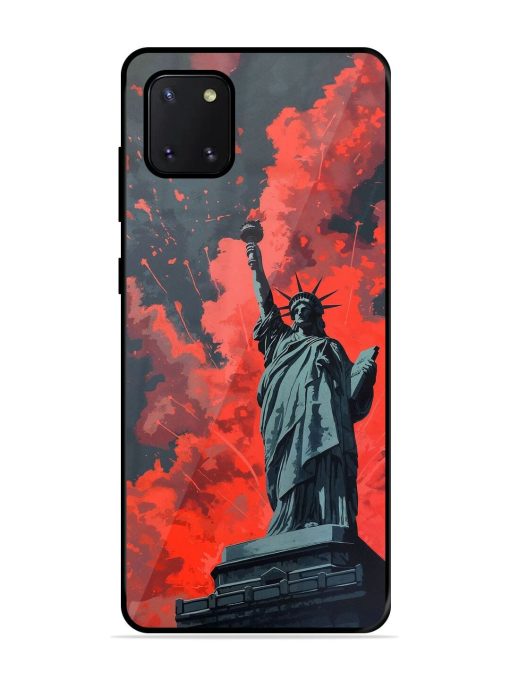 Lady Liberty'S Firework Finale Glossy Soft Edge Case for Samsung Galaxy Note 10 Lite Chachhi