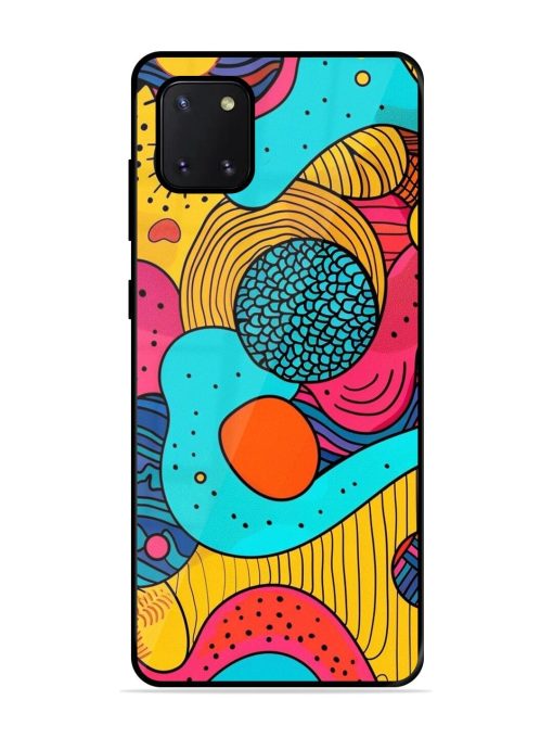 Psychedelic Patterns Glossy Soft Edge Case for Samsung Galaxy Note 10 Lite Chachhi