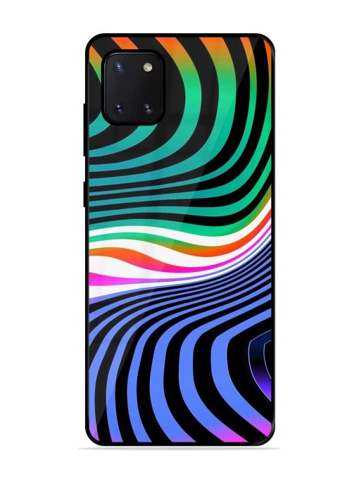 Psychedelic Waves Glossy Soft Edge Case for Samsung Galaxy Note 10 Lite Chachhi