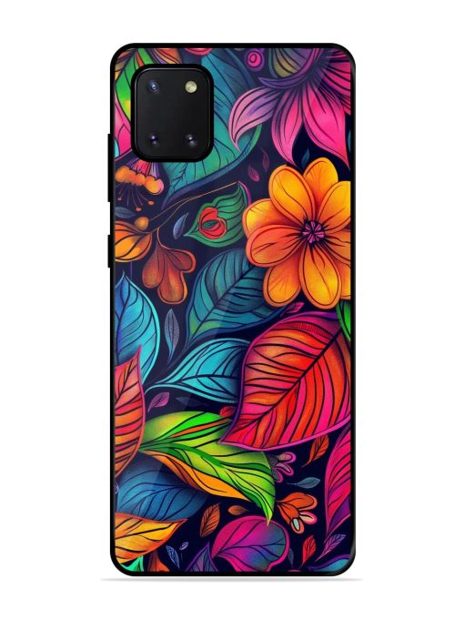 Rainbow Of Blooms Glossy Soft Edge Case for Samsung Galaxy Note 10 Lite Chachhi