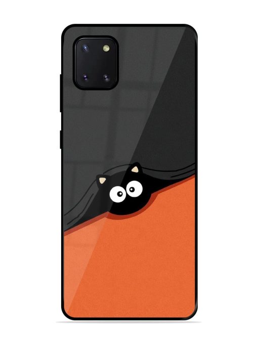 Peek-A-Boo Kitty Glossy Soft Edge Case for Samsung Galaxy Note 10 Lite Chachhi