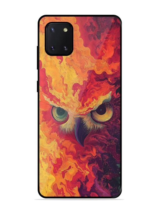 Fiery Owl Glossy Soft Edge Case for Samsung Galaxy Note 10 Lite Chachhi