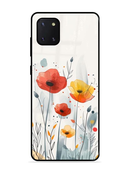 Poppy Fields Glossy Soft Edge Case for Samsung Galaxy Note 10 Lite Chachhi