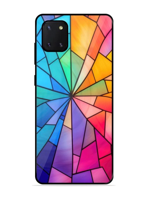 Stained Glass Kaleidoscope Of Colors Glossy Soft Edge Case for Samsung Galaxy Note 10 Lite Chachhi